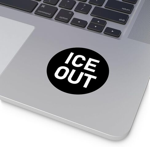 3 ملصقات ICE Out مقاس 2.5 سم ملصق هجرة ترامب الدائري الرائع in Kuwait