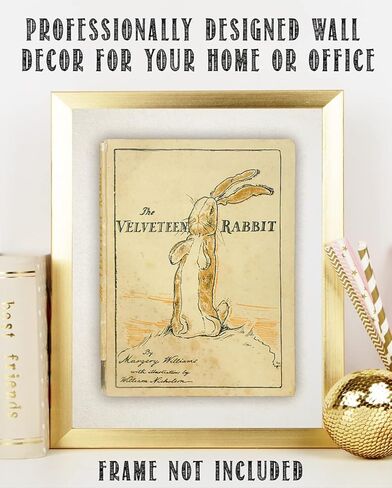 غلاف كتاب The Velveteen Rabbit - طباعة غير مؤطرة مقاس 11 × 14 - ديكور مثالي لمتجر الكتب العتيقة وهدية لمحبي الأدب أقل من 15 دولارًا in Kuwait