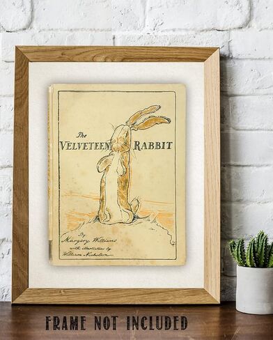 غلاف كتاب The Velveteen Rabbit - طباعة غير مؤطرة مقاس 11 × 14 - ديكور مثالي لمتجر الكتب العتيقة وهدية لمحبي الأدب أقل من 15 دولارًا in Kuwait