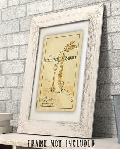 غلاف كتاب The Velveteen Rabbit - طباعة غير مؤطرة مقاس 11 × 14 - ديكور مثالي لمتجر الكتب العتيقة وهدية لمحبي الأدب أقل من 15 دولارًا in Kuwait