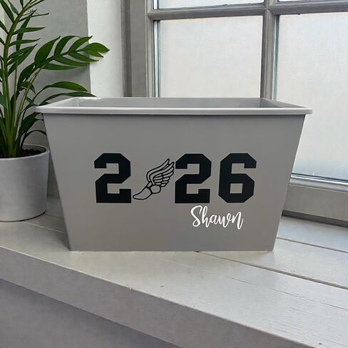 Personalized Sports Sport Graduation Gift Basket - Track Senior 2026 Grad - Name Team Decoration Bin in Saudi Arabia