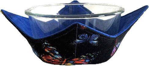 Butterflies on Black Bowl Helperz Microwavable Bowl Cozy Microwavable Soup Bowl Warmer or Holder in Saudi Arabia
