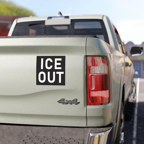 ملصق ICE Out مقاس 4x4 ملصقات هجرة ترامب الاحتجاجية in Kuwait