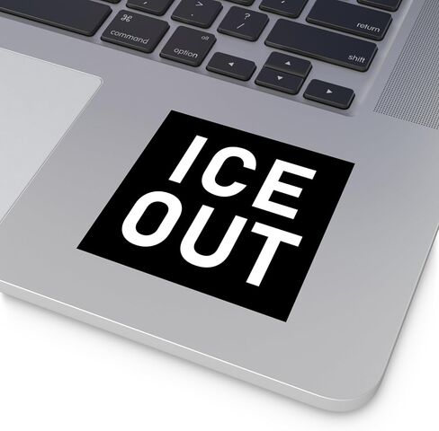 ملصق ICE Out مقاس 4x4 ملصقات هجرة ترامب الاحتجاجية in Kuwait