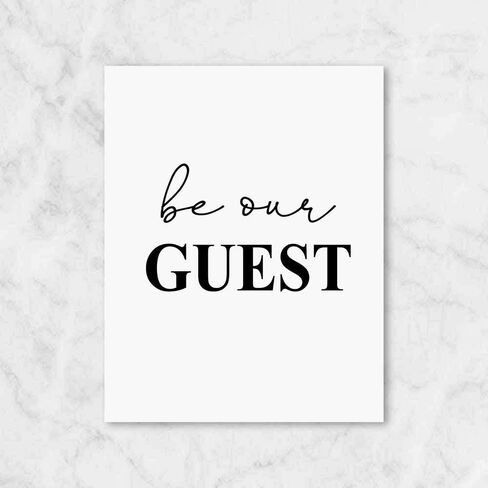 ديكور غرفة الضيوف، لافتة Be Our Guest، فن غرفة الضيوف، ديكور غرفة النوم، طباعة البقاء لحظة، ملصق حائط، لافتة طاولة الزفاف، 11 × 14 بوصة غير مؤطرة، مجموعة من 2 in Saudi Arabia