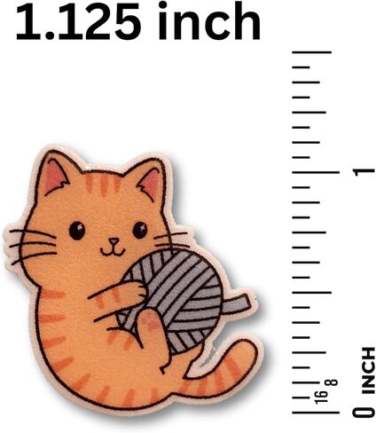 Cute Orange Cat with Yarn Magnetic Needle Minder – Cat Lover Gift for Cross Stitch, Embroidery, Quilting & Sewing – Strong Magnet Needle Holder Accessory in Saudi Arabia