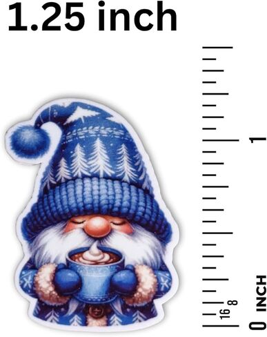 Blue Winter Gnome Needle Minder with Hot Cocoa – Magnetic Needle Holder for Cross Stitch, Embroidery & Sewing – Cozy Christmas Gnome Needle Magnet in Saudi Arabia
