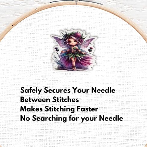 Thistle Crown Fairy Needle Minder – Enchanted Woodland Fairy Magnetic Needle Holder for Cross Stitch & Embroidery in Saudi Arabia