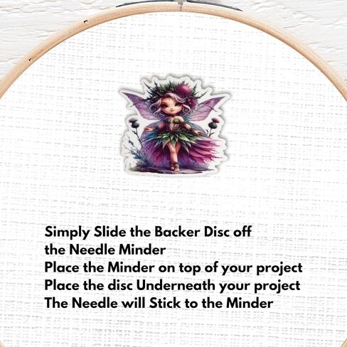 Thistle Crown Fairy Needle Minder – Enchanted Woodland Fairy Magnetic Needle Holder for Cross Stitch & Embroidery in Saudi Arabia
