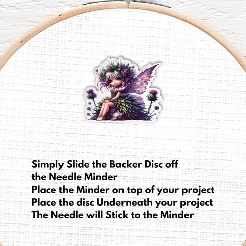 Thistle Meadow Fairy Needle Minder - حامل إبرة مغناطيسي Woodland Fairy للخياطة المتقاطعة والتطريز in Saudi Arabia