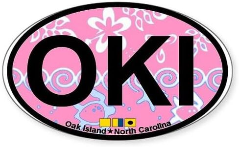CafePress Oak Island NC Oval Design Oval Car Bumper Sticker in Saudi Arabia
