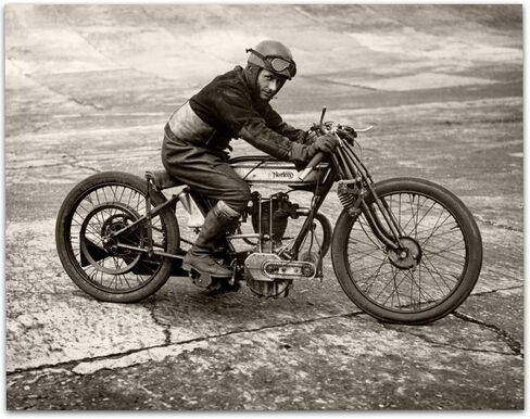 Vintage Norton Motorcycle - 11x14 Unframed Art Print - Great Gift for Motorcycle Riders in Saudi Arabia