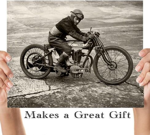 Vintage Norton Motorcycle - 11x14 Unframed Art Print - Great Gift for Motorcycle Riders in Saudi Arabia