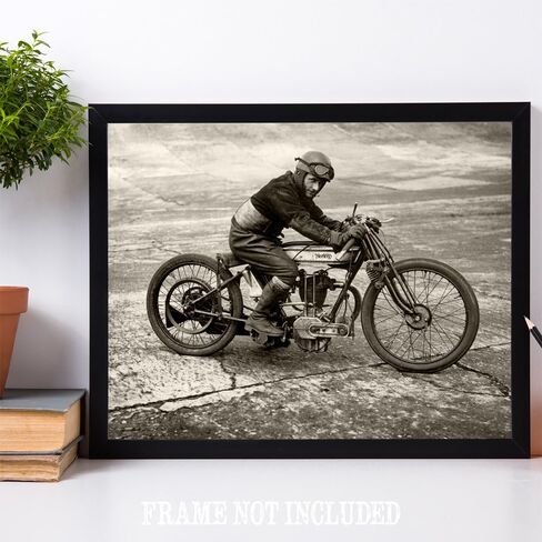 Vintage Norton Motorcycle - 11x14 Unframed Art Print - Great Gift for Motorcycle Riders in Saudi Arabia
