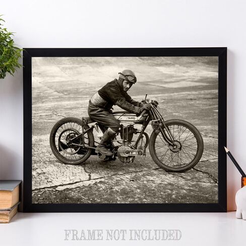 Vintage Norton Motorcycle - 11x14 Unframed Art Print - Great Gift for Motorcycle Riders in Saudi Arabia
