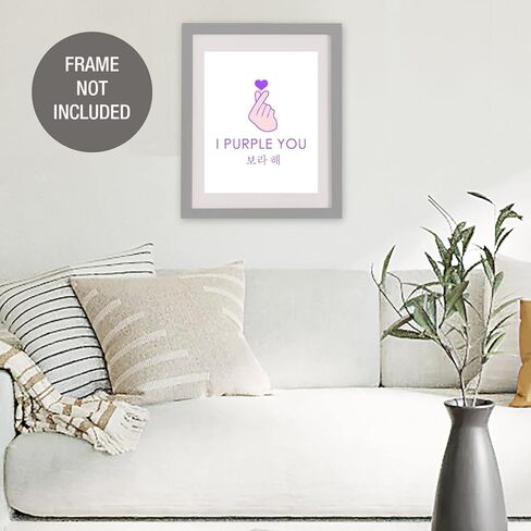 طباعة صور Kpop I Purple You Heart بدون إطار - ديكور فني جداري فريد (8 × 10 بوصات) in Saudi Arabia