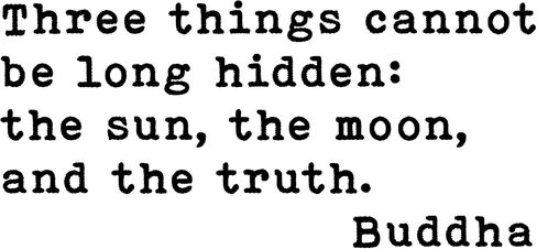 Buddha Quote Wall Decal Three Things Cannot Be Long Hidden Sun Moon and The Truth Yoga Meditation Home Decor Vinyl Sticker for Living Room Bedroom Studio in Saudi Arabia
