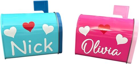 Personalized Custom Valentines Day Plastic Mailbox - Kids Valentine Gift Card Holder - School Box in Saudi Arabia