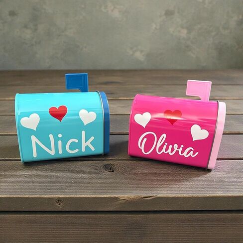 Personalized Custom Valentines Day Plastic Mailbox - Kids Valentine Gift Card Holder - School Box in Saudi Arabia