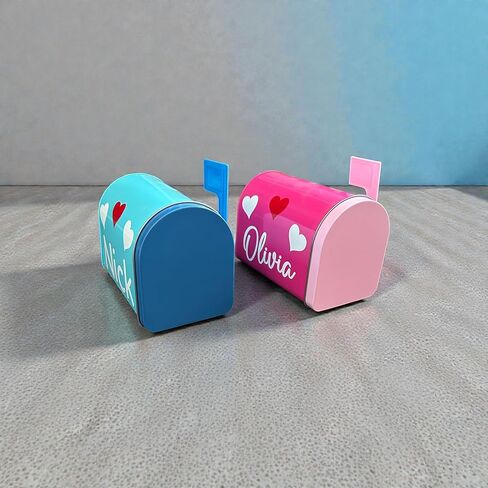 Personalized Custom Valentines Day Plastic Mailbox - Kids Valentine Gift Card Holder - School Box in Saudi Arabia