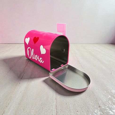 Personalized Custom Valentines Day Plastic Mailbox - Kids Valentine Gift Card Holder - School Box in Saudi Arabia