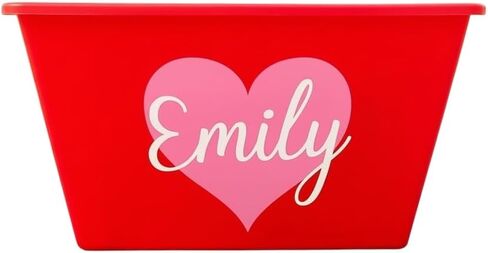 Personalized Valentine's Day Basket - Custom Kids Heart Name Basket - Dating Love Anniversary Birthday Gift in Saudi Arabia