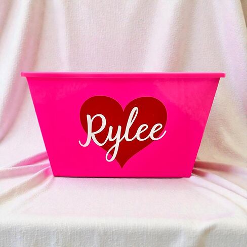 Personalized Valentine's Day Basket - Custom Kids Heart Name Basket - Dating Love Anniversary Birthday Gift in Saudi Arabia