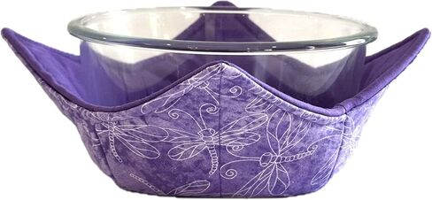 Sundrenched Lavender Dragonflies Bowl Helperz Microwavable Bowl Cozy Microwavable Soup Bowl Warmer or Holder in Saudi Arabia