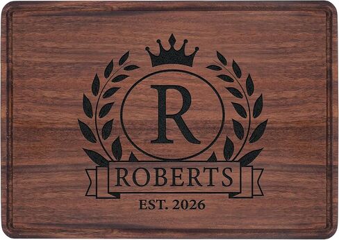 Personalized Cutting Board – Custom Bamboo Engraved Charcuterie Board, Wedding, Anniversary, Bridal Shower, Engagement, Christmas & Housewarming Gift for Couples, Family & Parents in Saudi Arabia