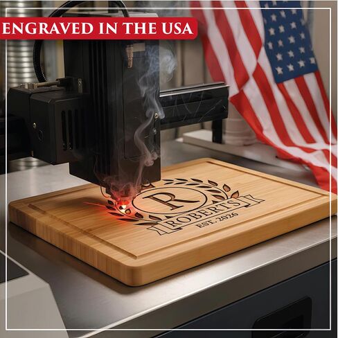 Personalized Cutting Board – Custom Bamboo Engraved Charcuterie Board, Wedding, Anniversary, Bridal Shower, Engagement, Christmas & Housewarming Gift for Couples, Family & Parents in Saudi Arabia