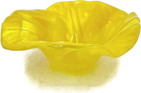 Lemon Drop Yellow Mid-Century Modern Decorative Glass 8 Inch Bowl in Saudi Arabia