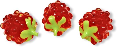 تماثيل التوت الزجاجية من زجاج مورانو من MY ITALIAN DÉCOR، 3 قطع، مقتنيات تماثيل زجاجية وديكور فواكه زجاجي مزخرف، تمثال زجاجي فواكه، هدايا زجاج مورانو، مصنوعة يدويًا في إيطاليا in Kuwait