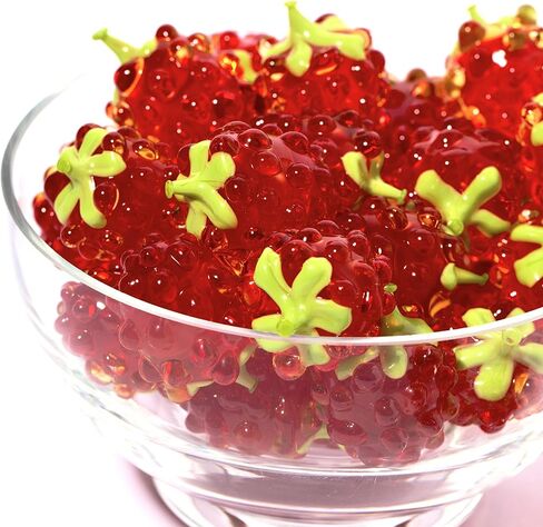 تماثيل التوت الزجاجية من زجاج مورانو من MY ITALIAN DÉCOR، 3 قطع، مقتنيات تماثيل زجاجية وديكور فواكه زجاجي مزخرف، تمثال زجاجي فواكه، هدايا زجاج مورانو، مصنوعة يدويًا في إيطاليا in Kuwait