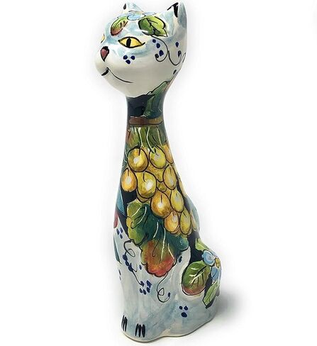 CERAMICHE D'ARTE PARRINI - Italian Ceramic Cat Pottery Animals Art Figurine Black Made in ITALY Tuscan in Saudi Arabia