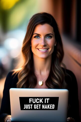 Fuck It Just Get Naked Sticker Large 3x9 Funny Nudity Stickers in Saudi Arabia