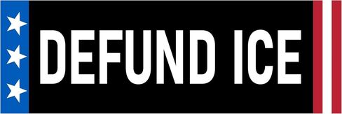 Defund ICE Sticker Large 3x9 Anti Trump Immigration Stickers in Saudi Arabia