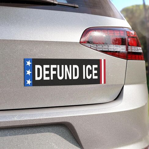 Defund ICE Sticker Large 3x9 Anti Trump Immigration Stickers in Saudi Arabia
