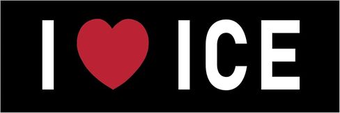 I Love ICE Sticker Large 3x9 Deport Illegals Stickers in Saudi Arabia