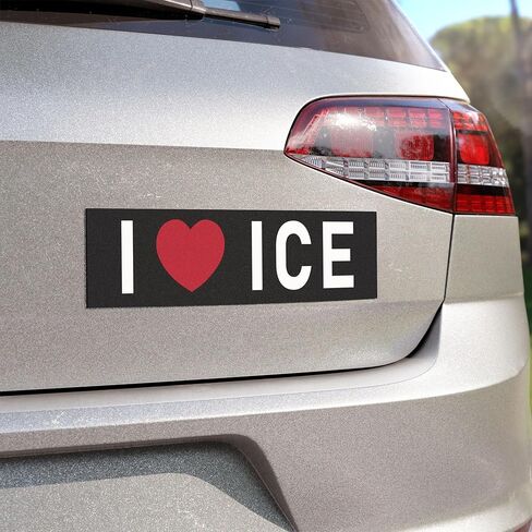 I Love ICE Sticker Large 3x9 Deport Illegals Stickers in Saudi Arabia