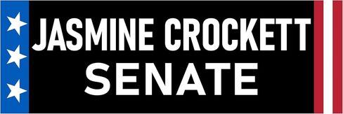 Jasmine Crockett Senate Sticker Large 3x9 Texas Senator Stickers in Saudi Arabia
