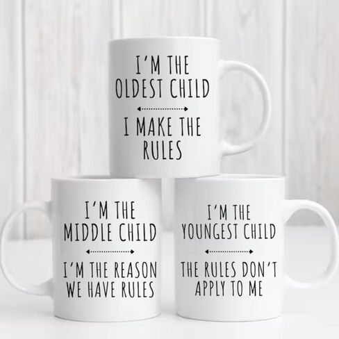 Who Makes The Rules - Personalized Ceramic Coffee Mug, I'm Oldest Child I Make The Rules Coffee Mug, Funny Christmas Cup, Personalized Christmas Gifts For Brother, Sister in Saudi Arabia