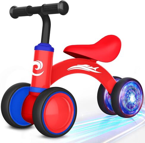 Colorful Lighting Baby Balance Bike Toys for 1 Year Old Girl Gifts, 10-36 Month Toddler Balance Bike, No Pedal 4 Silence Wheels & Soft Seat Pre-School First Riding on Toys, 1st Birthday Gifts. in Saudi Arabia