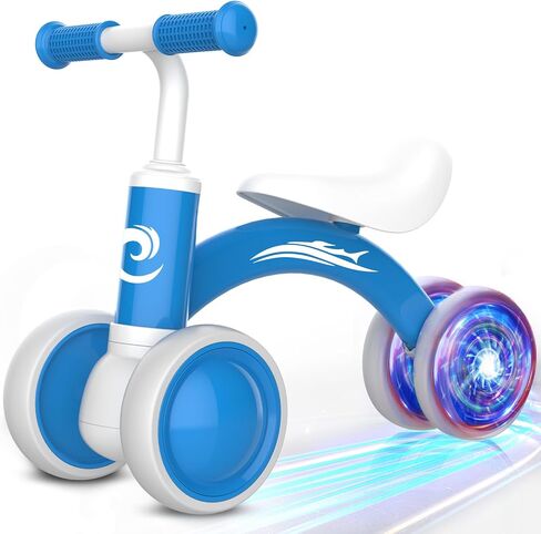 Colorful Lighting Baby Balance Bike Toys for 1 Year Old Girl Gifts, 10-36 Month Toddler Balance Bike, No Pedal 4 Silence Wheels & Soft Seat Pre-School First Riding on Toys, 1st Birthday Gifts. in Saudi Arabia