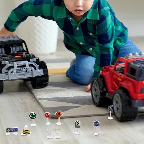 28 قطعة من زينة إشارات المرور المصغرة، زينة لافتات الطرق البلاستيكية الصغيرة، زينة لبيت الدمى، مخروط المرور، حاجز إشارة، نموذج إشارات الشوارع الصغيرة، مجموعة تعليمية لبيت الدمى، منظر صغير in Kuwait