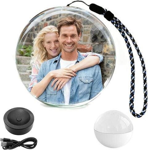 Memory Orb، 2026 New Memory Pearl، مشغل فيديو كرة بلورية مقاس 2.7 بوصة، فيديو وصور شخصية قابلة للتحميل عبر USB قابلة لإعادة الشحن للأزواج والأصدقاء والعائلة وعيد الميلاد in Kuwait
