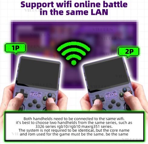 وحدة تحكم ألعاب محمولة باليد R36S بشاشة 3.5 بوصة IPS ومشغل وحدة تحكم ألعاب فيديو مدمج في 22000 لعبة 128 جيجا لنظام 26 محاكي يدعم نظام Arkos (أرجواني) in Kuwait