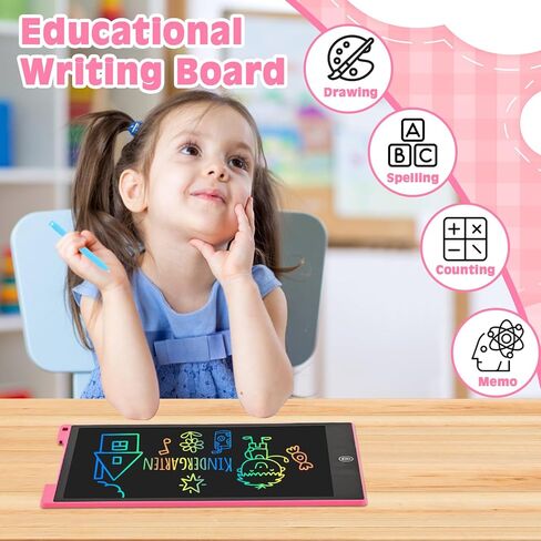 cimetech LCD Writing Tablet, Toddler Girl Toys for 1-3 Year Old, 12 Inch Drawing Pad for Kids Doodle Board, Learning and Educational Kids Toys for 4 5 6 7 8 Year Old Boys Birthday Gift, Pink in Saudi Arabia