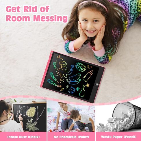 cimetech LCD Writing Tablet, Toddler Girl Toys for 1-3 Year Old, 12 Inch Drawing Pad for Kids Doodle Board, Learning and Educational Kids Toys for 4 5 6 7 8 Year Old Boys Birthday Gift, Pink in Saudi Arabia