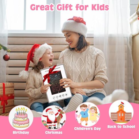 cimetech LCD Writing Tablet, Toddler Girl Toys for 1-3 Year Old, 12 Inch Drawing Pad for Kids Doodle Board, Learning and Educational Kids Toys for 4 5 6 7 8 Year Old Boys Birthday Gift, Pink in Saudi Arabia