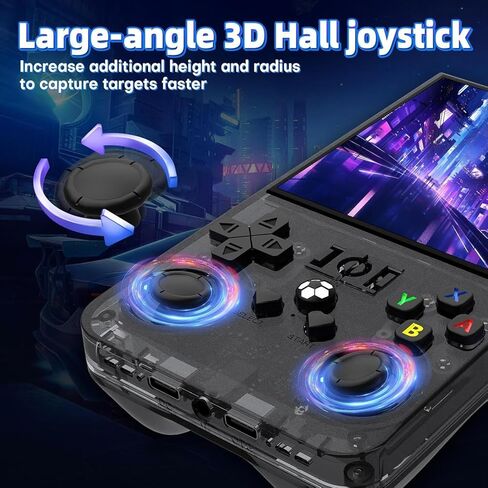 R36MAX Retro Handheld Game Console, 4.0 inch Retro Gaming Console with 64GB Memory, Video Game Consoles with 4000mAh Battery and 30+ Emulators, Ink Black in Saudi Arabia